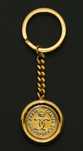 Porta-chaves dourado vintage CHANEL com caixa original