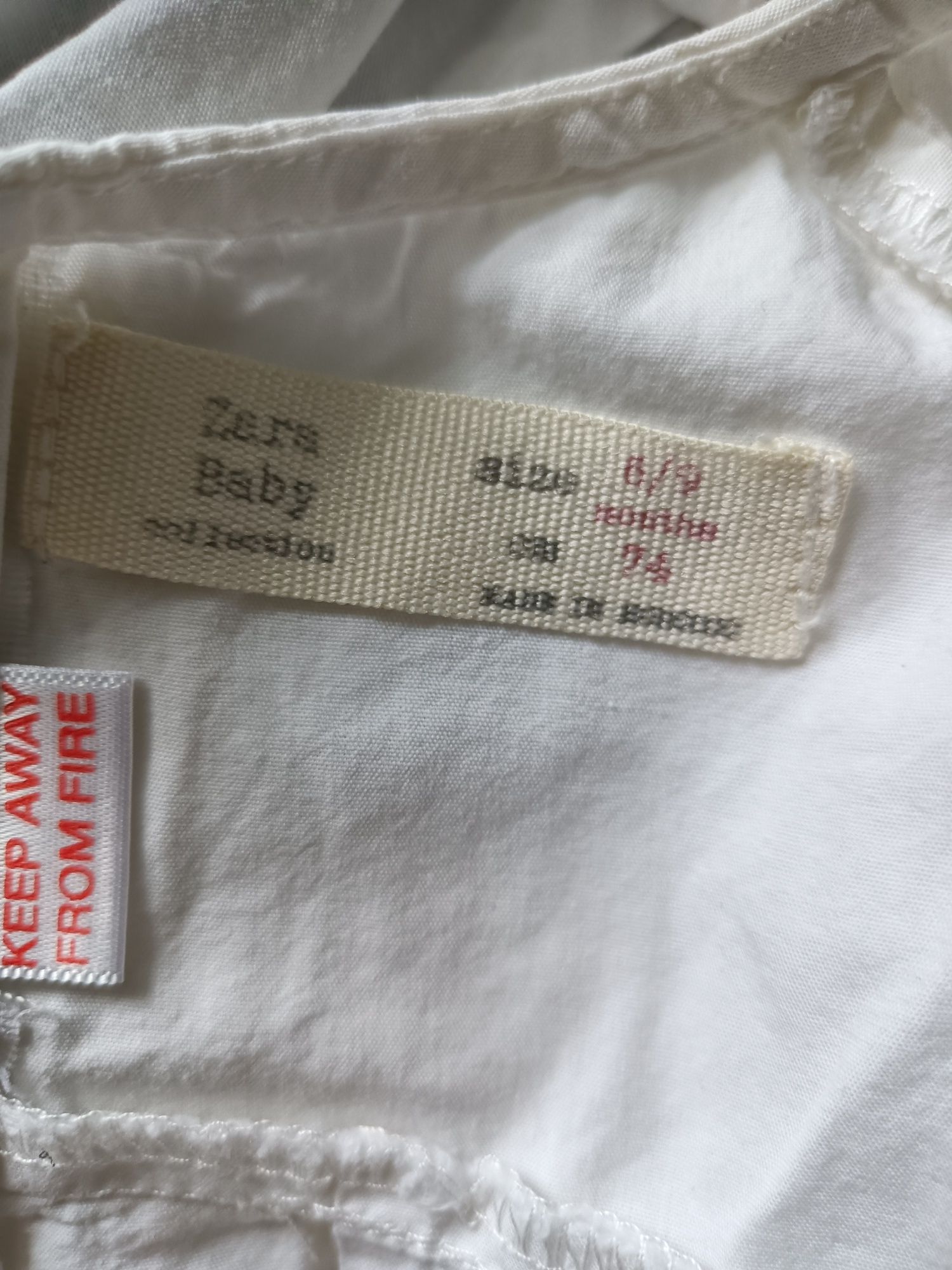 Bluzka dziewczęca Zara Baby rozmiar sukienka 6/9 miesięcy 74