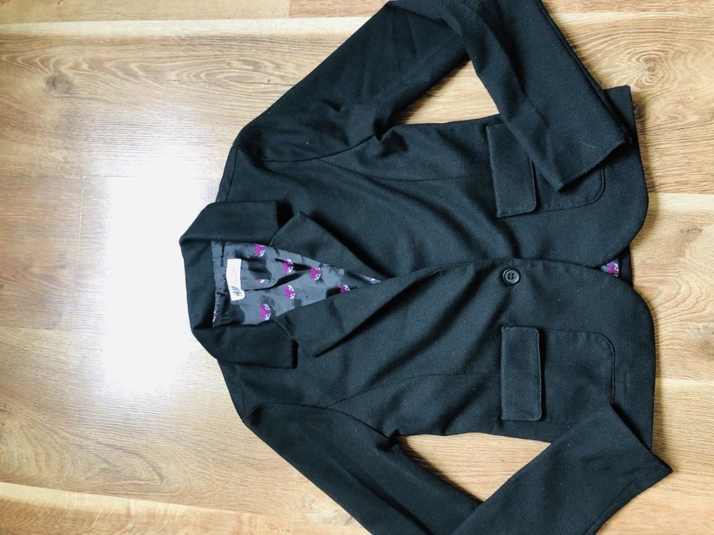 Піджак в школу для дівчинки чорний H&M, 152 см, 11-12 років