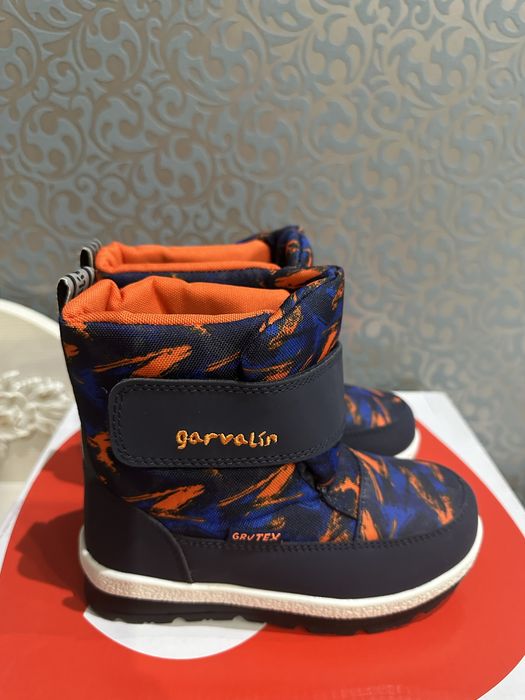 Garvalin Термо чоботи зимові р 31-35 сині з червоним Іспанія