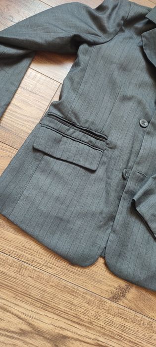 Marynarka chłopiec 128 komunia szara elegancka