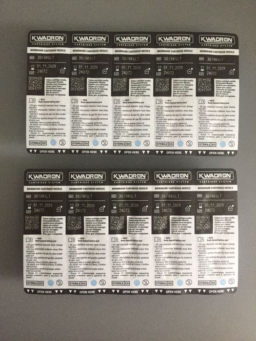 Igły cartridge do tatuażu KWADRON RL RS SEM MG FL 148szt + DYNAMIC BLK