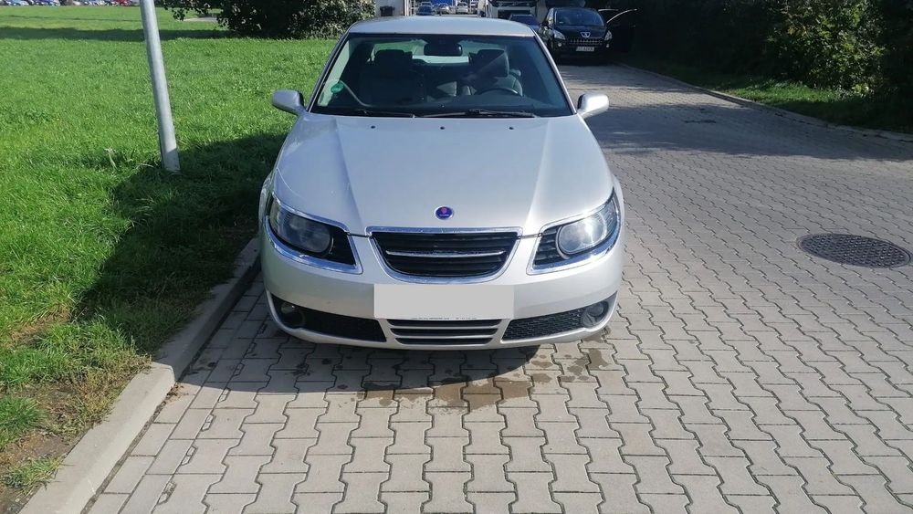 Saab 9-5 E10 2.0t, 2007r. skóra automat navi xenon alu 17" łańcuch