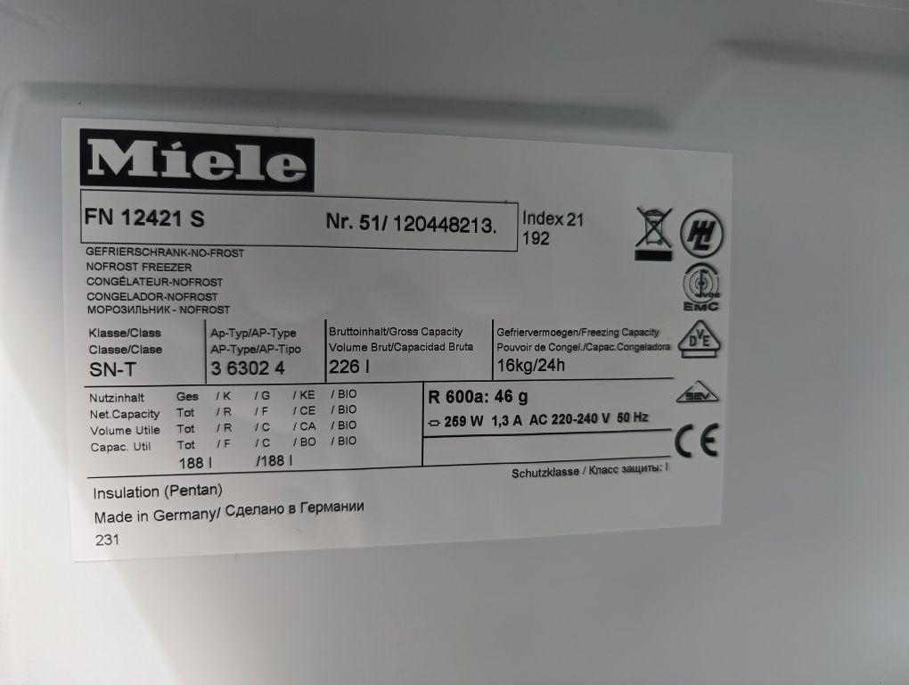 Zamrażarka Miele No Frost 226l