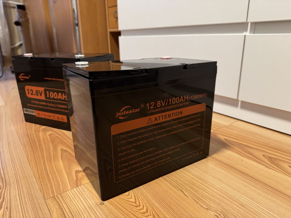Нова батарея Jsdsolar 12V LiFePO4 100Ah