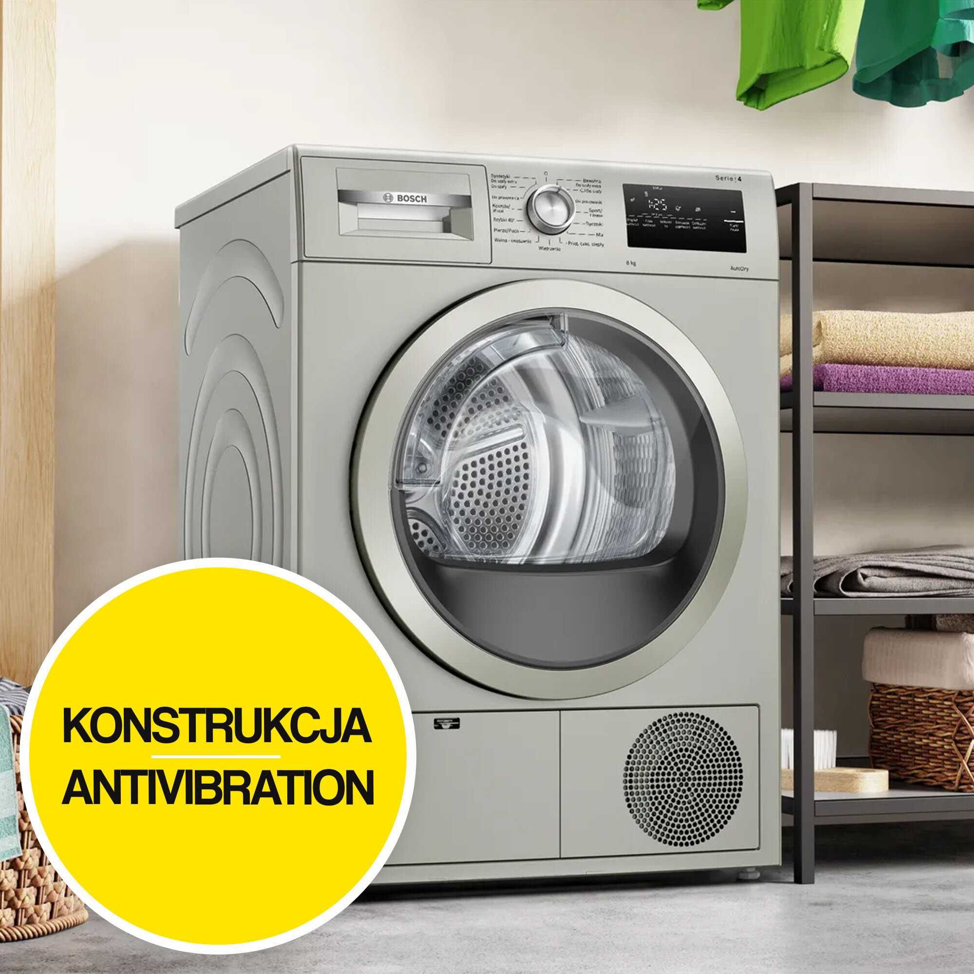 SUSZARKA BOSCH WTH 85VXXPL Srebrna Pompa Ciepła 8 kg Dostępna od Reki