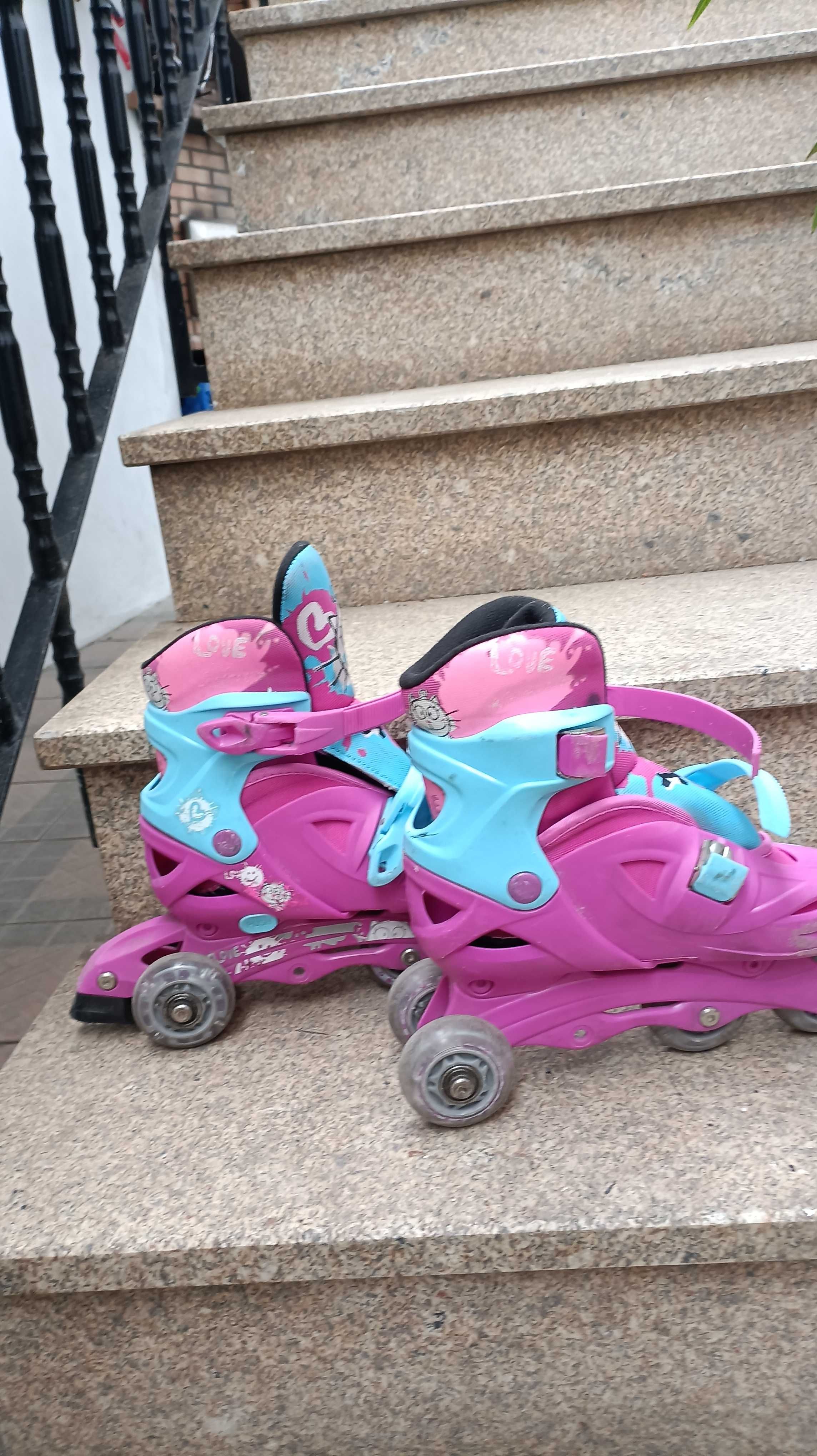 Patins Criança Love - Tamanho 31/35