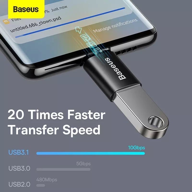 Адаптер Baseus USB 3.1 OTG Type C to USB