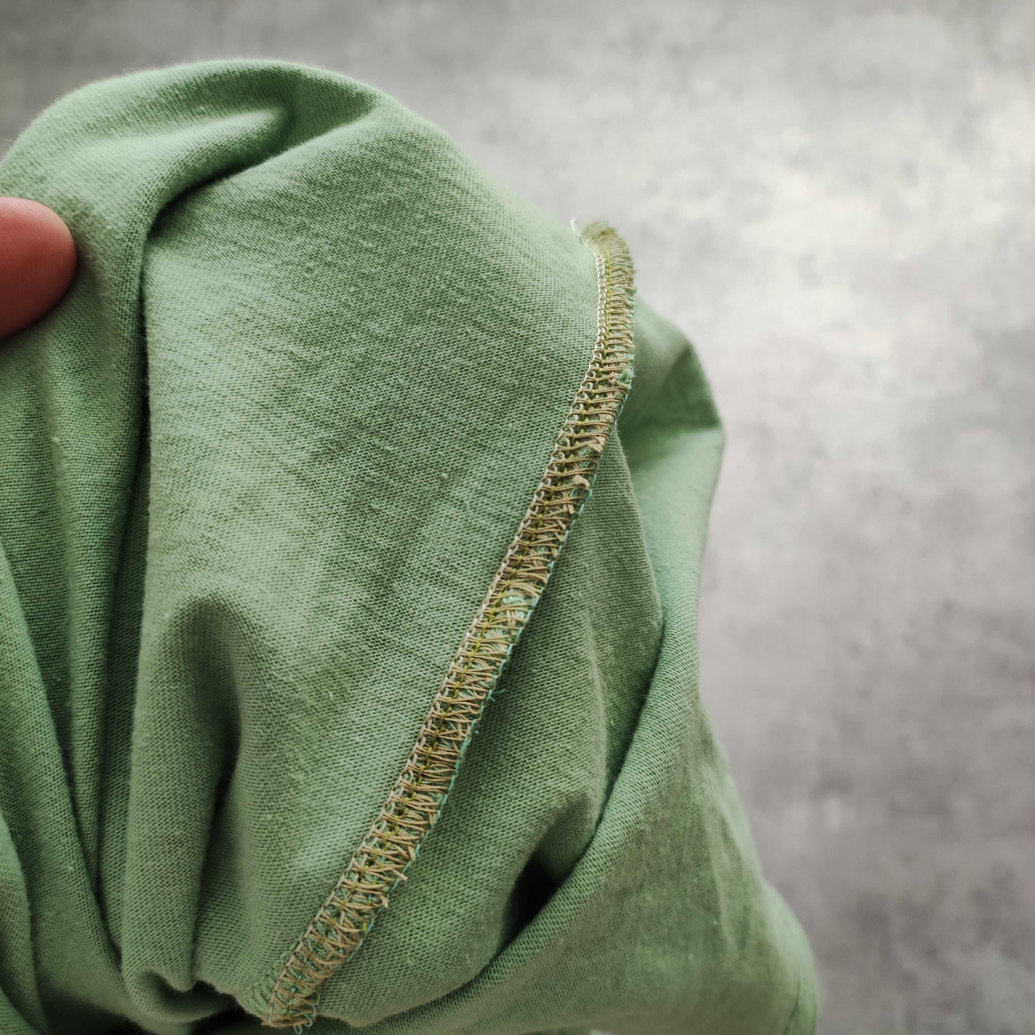 MĘSKA Koszulka Bawełna Zielona Logo Haft Ziemia PREMIUM Carhartt WIP