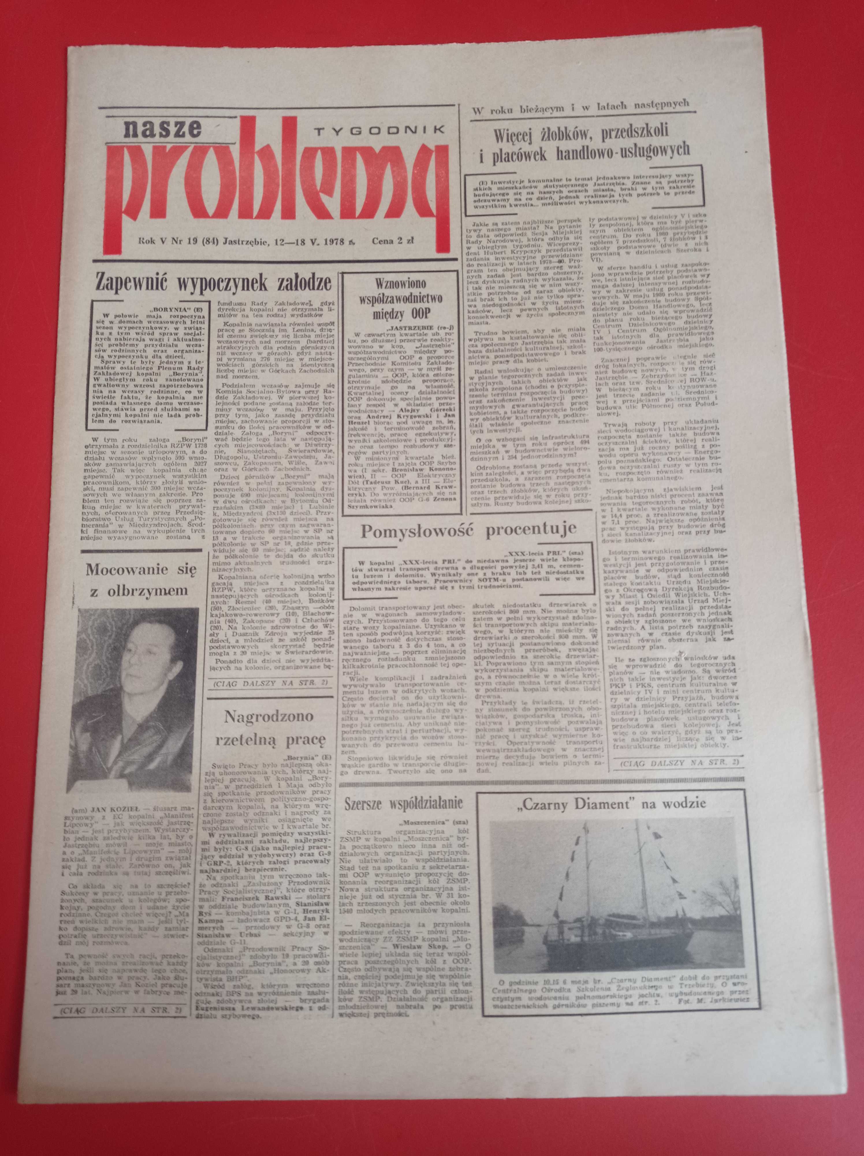 Nasze problemy, Jastrzębie, nr 19, 12-18 maja 1978