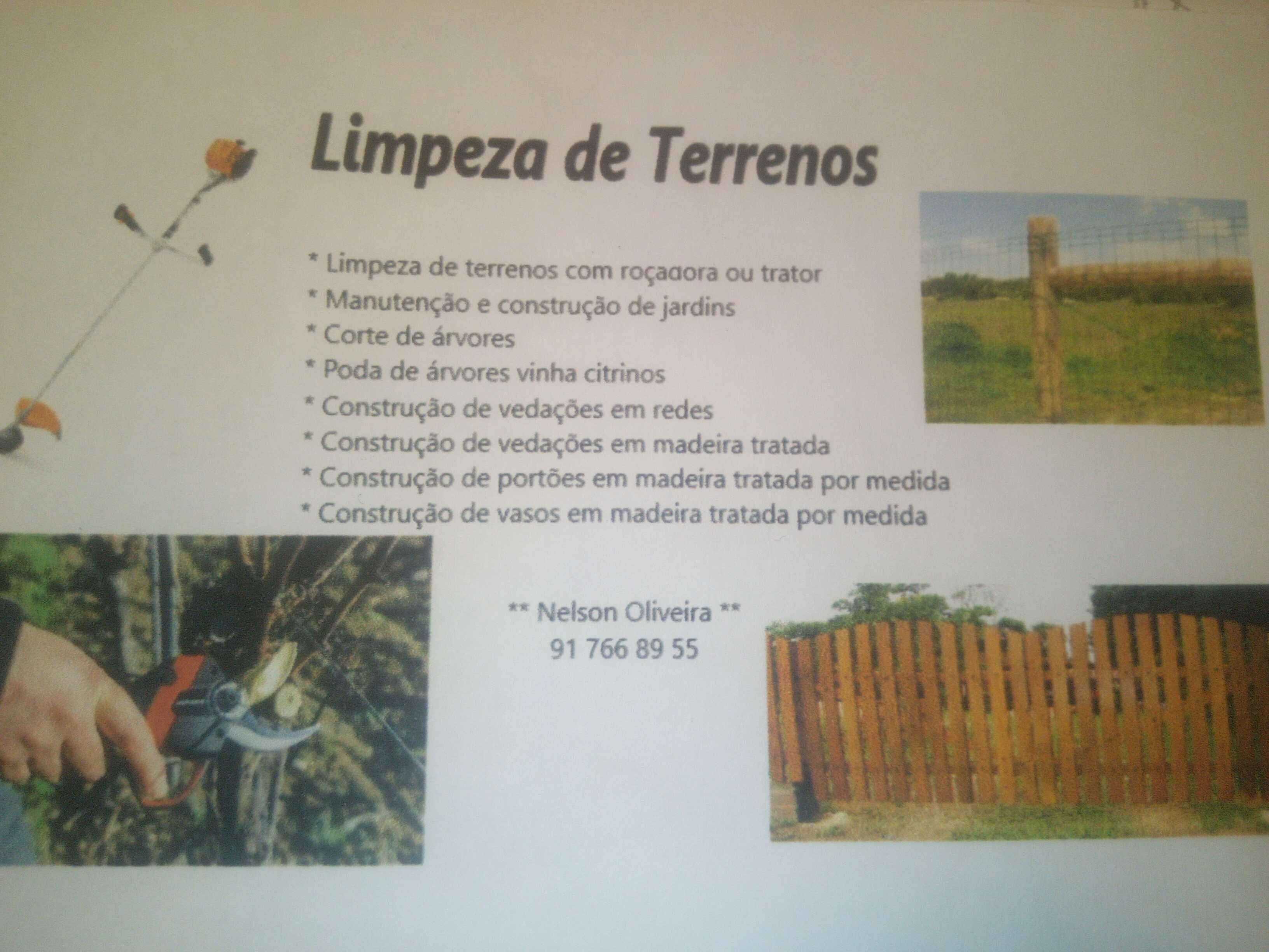Manutenção de jardins Limpeza de terrenos
