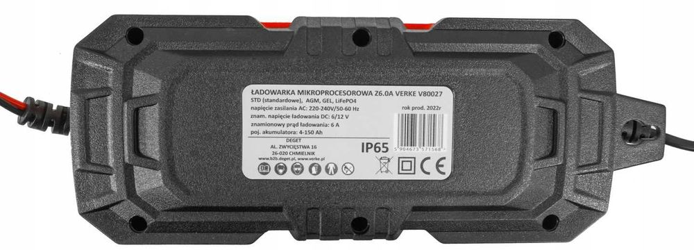 PROSTOWNIK Ładowarka Do Akumulatora LCD 6V 12V 6A