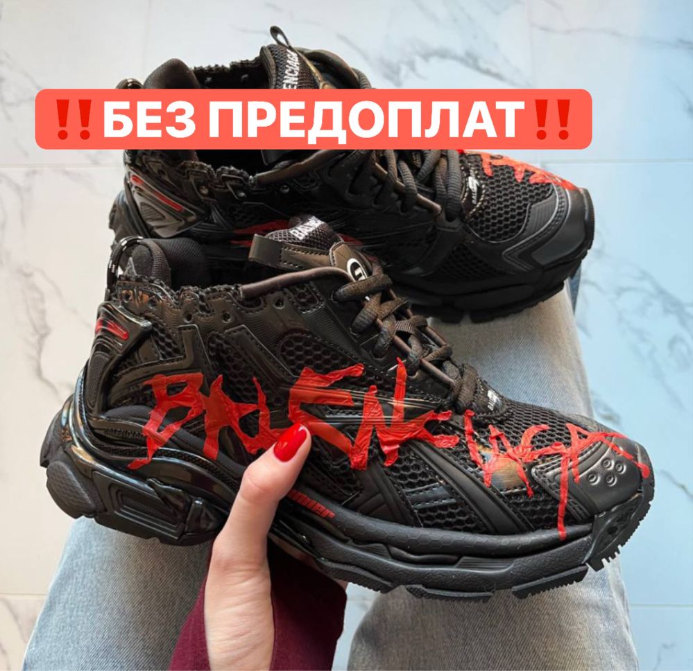 НАЙКРАЩА ЯКІСТЬ‼️Balenciaga Runner Graffiti Black (Чорні),баленсіага.
