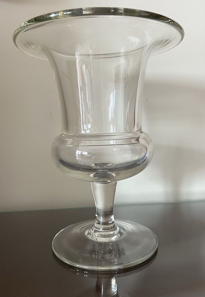 Szklany wazon kielich wys. 29 cm