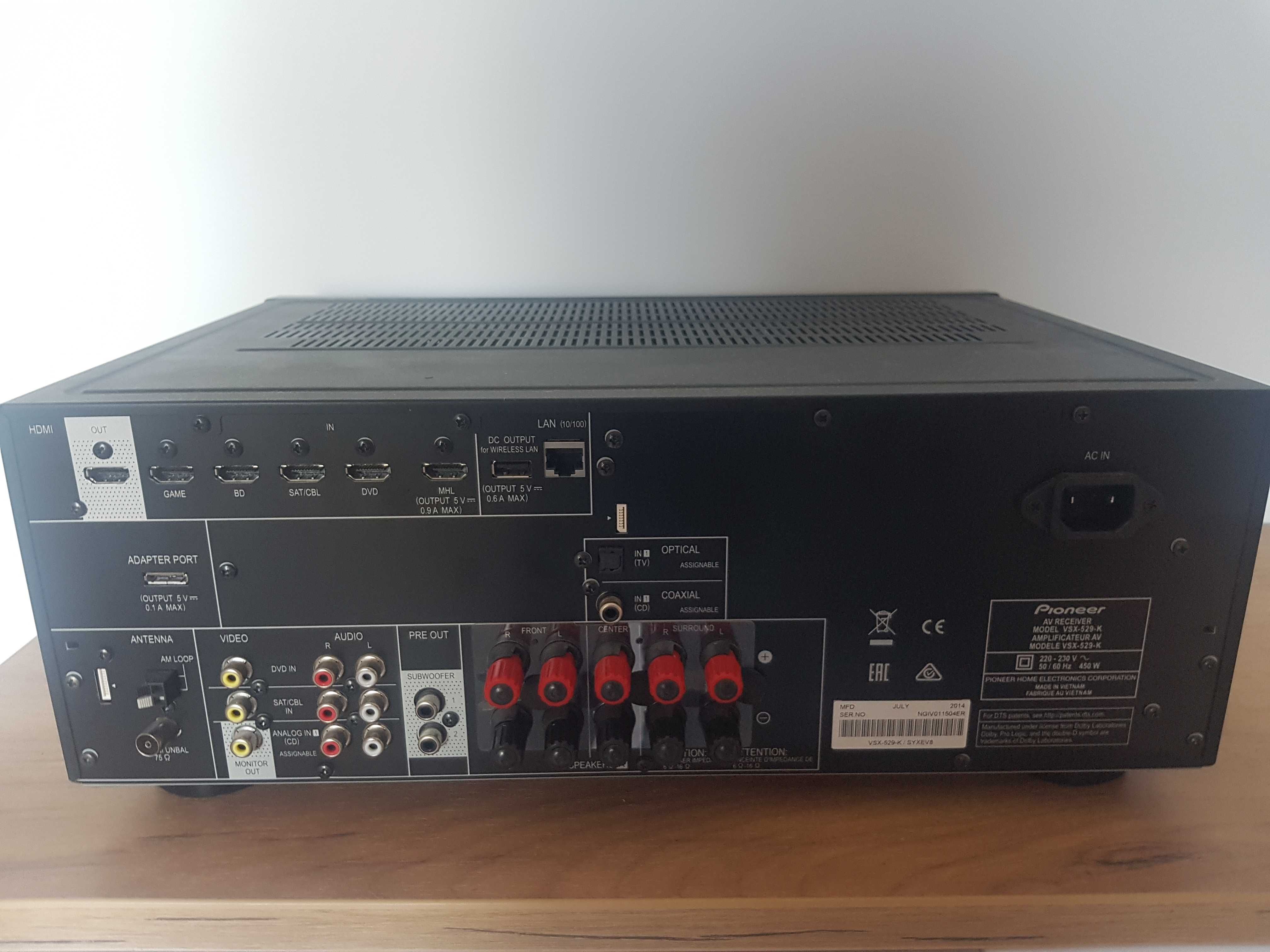 Amplituner    Pioneer     VSX -529    Ultra HD - okazja !
