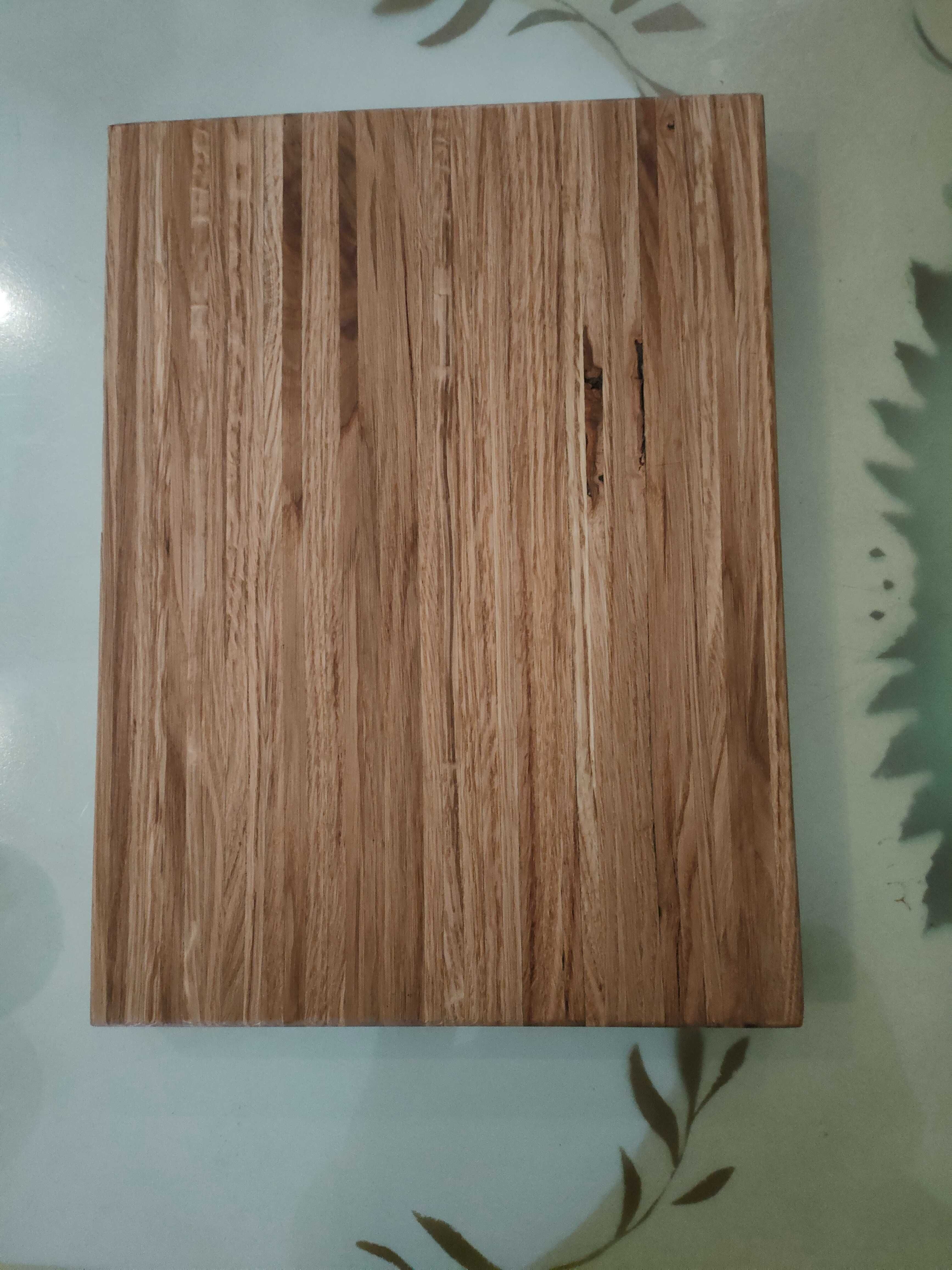 DESKA DĘBOWA blok do krojenia, drewniana deska kuchenna 40x30x4 CM.