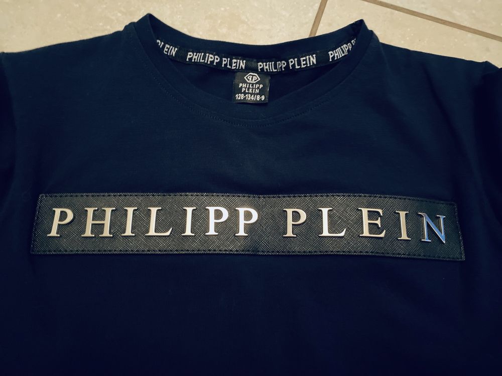 Extra koszulka, T-Shirt złote logo Philipp Plein 128/134 8/9 lat