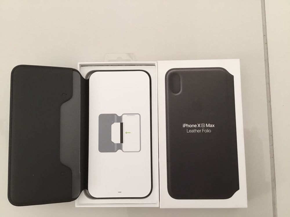 Iphone Xs Max Leather Folio Black