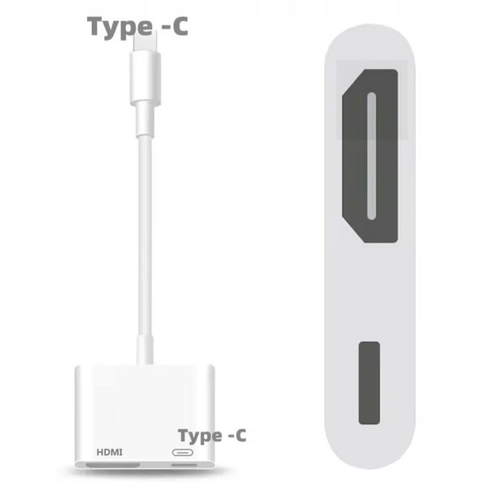 Adapter HUB USB-C na HDMI + USB-C 4K do laptopa smartfona komputera l