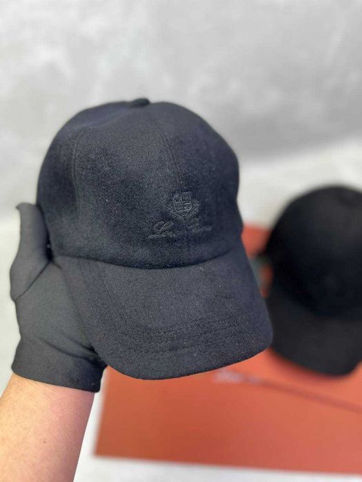 Теплая кепка Loro Piana мужская кепка Лоро Пиана синяя кепка gu559