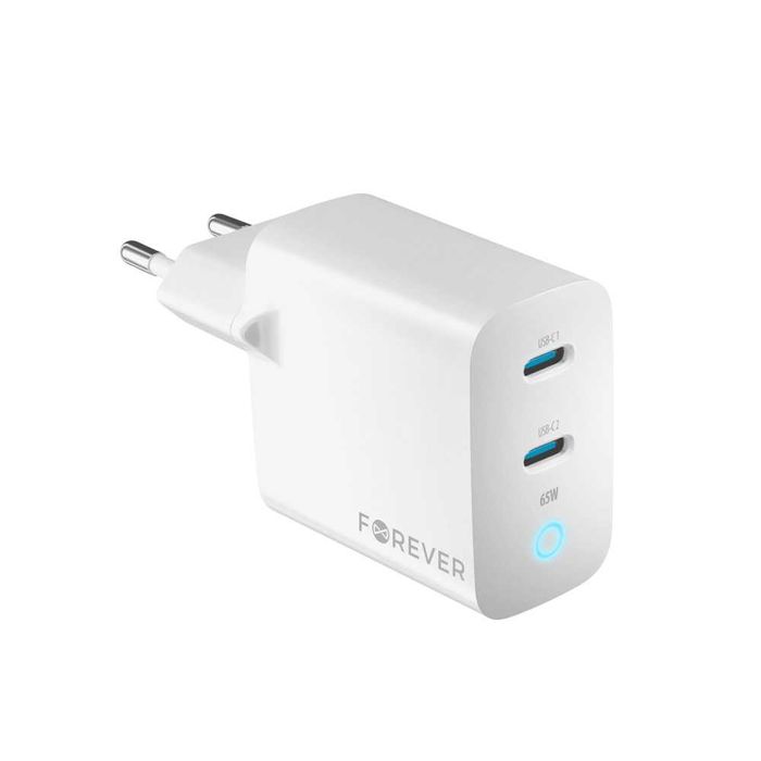 Ładowarka Sieciowa Forever 65W 2x USB-C Najmocniejsza/Bardzo Szybka