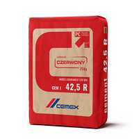 Cement czerwony Cemex I 42.5 worek 25kg tona
