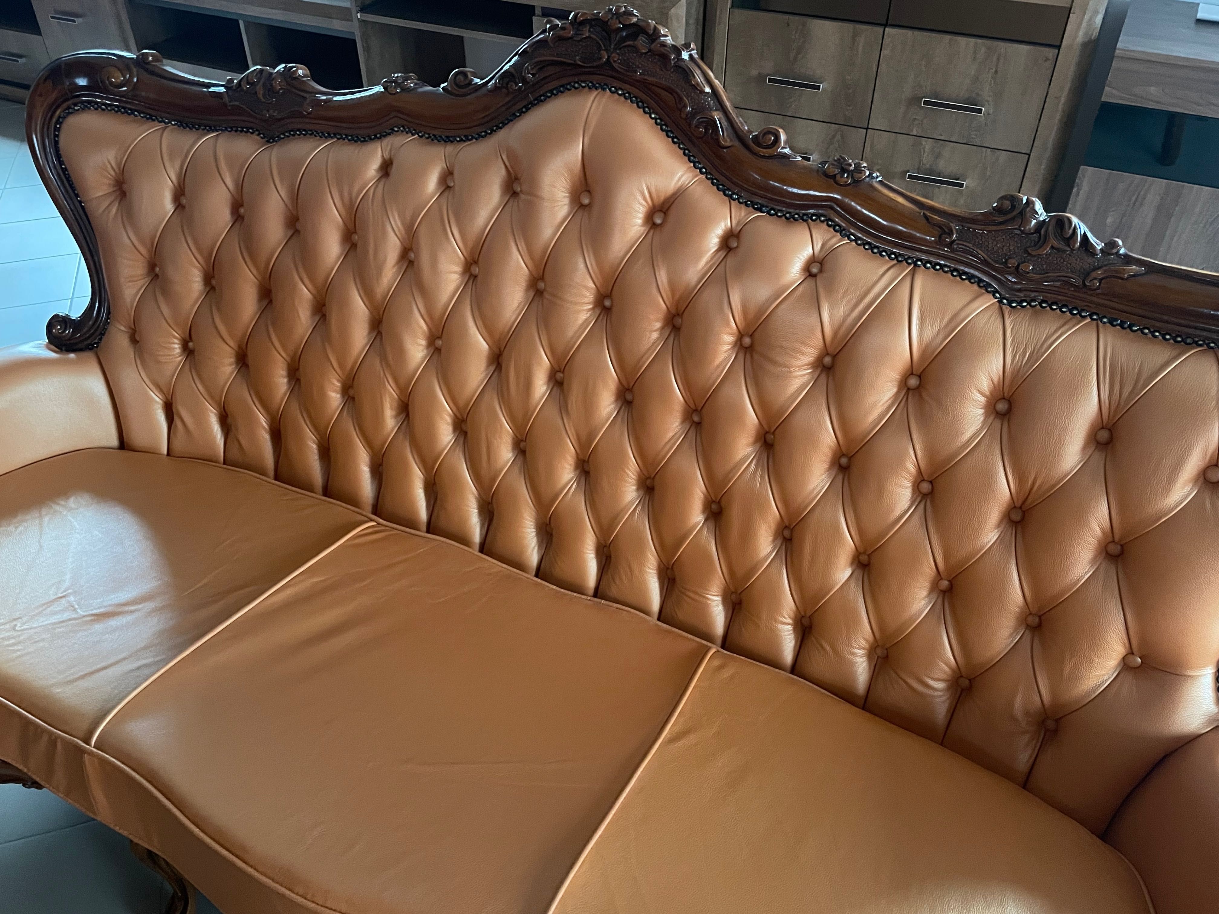 Komplet stylowy sofa plus dwa fotele