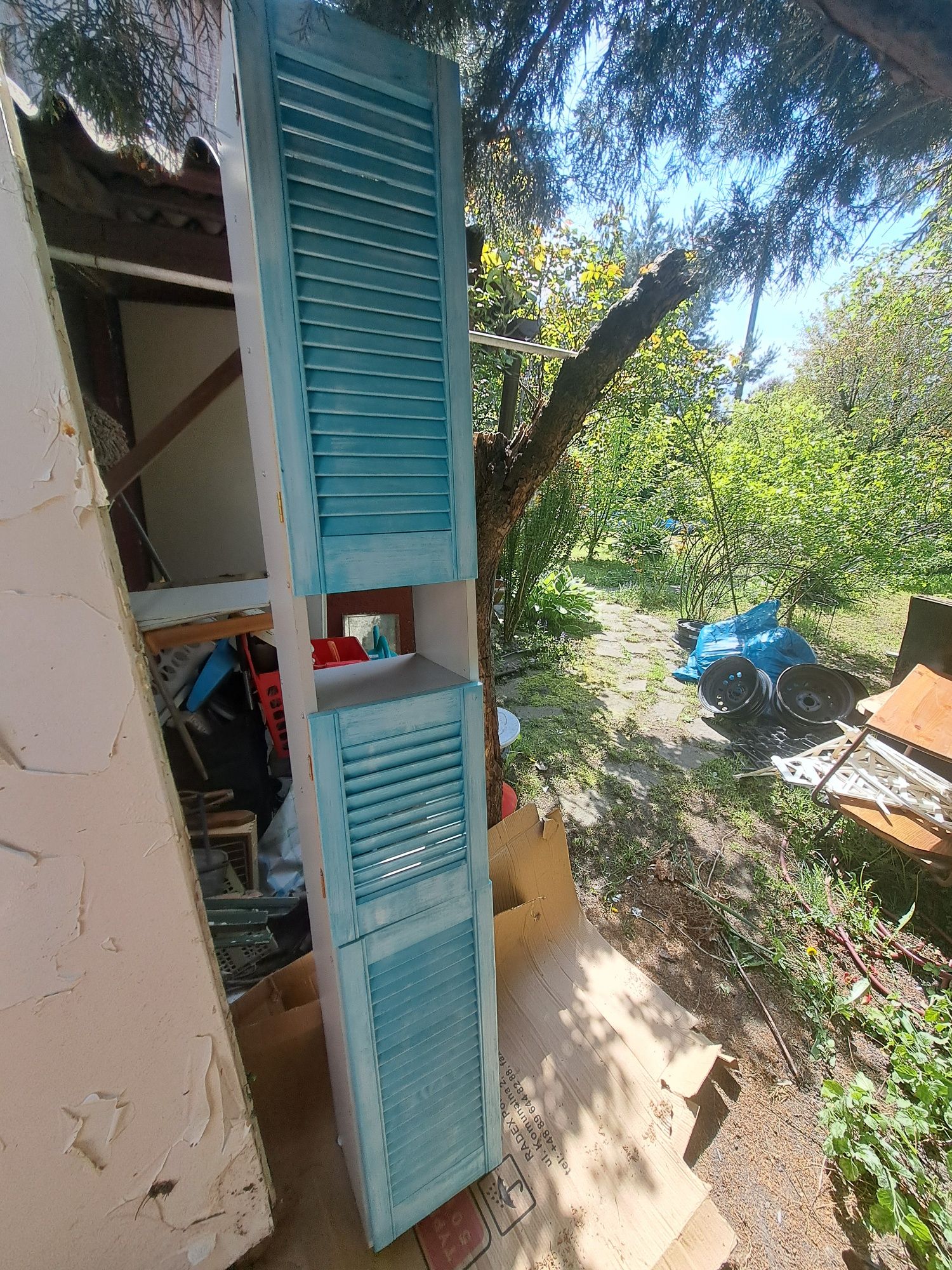 Słupek 205x 35x 25 cm ażurowe drzwi