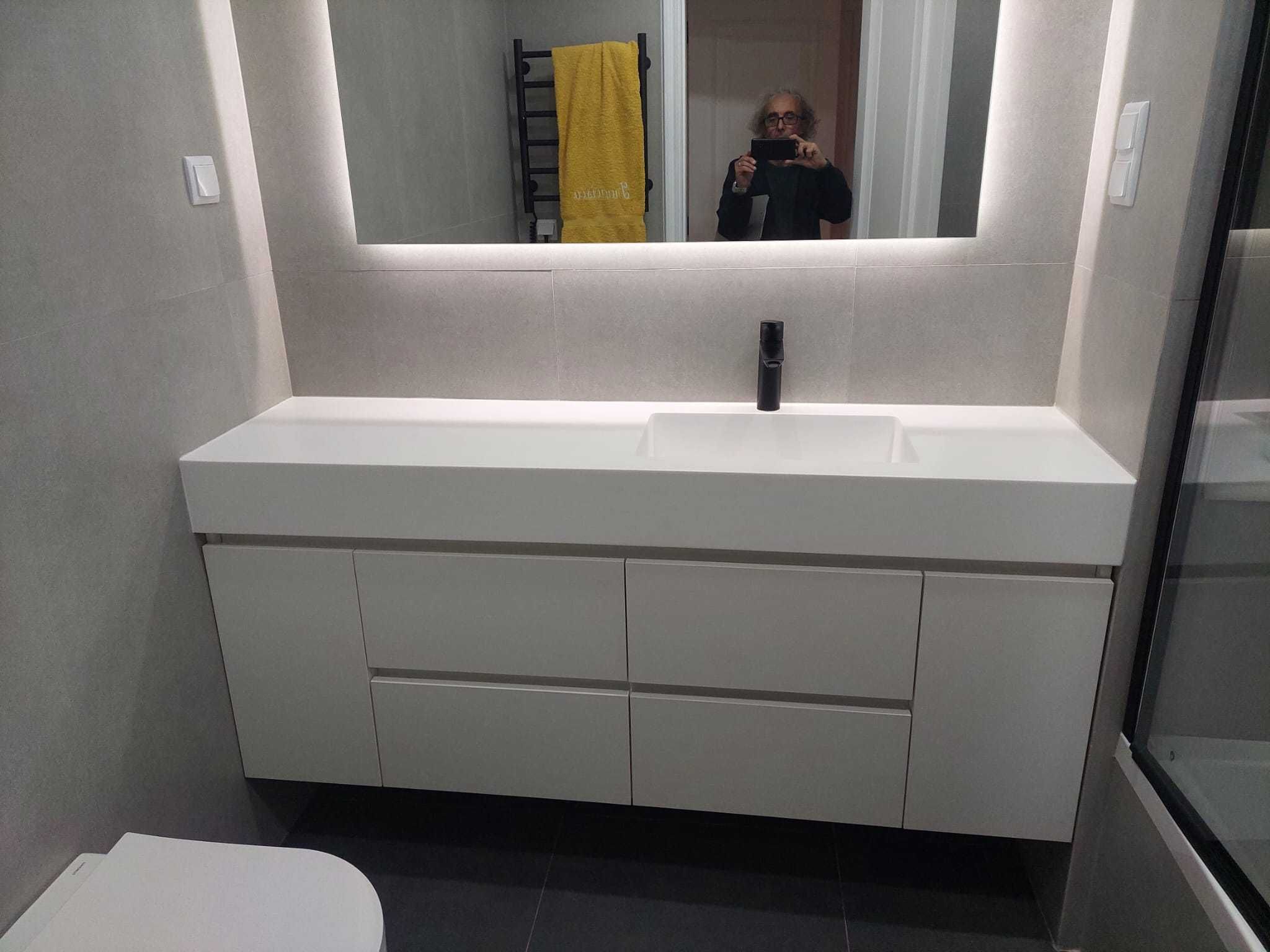 Tampos de cozinha e banho em Corian, Hanex Himacs Solid Surface
