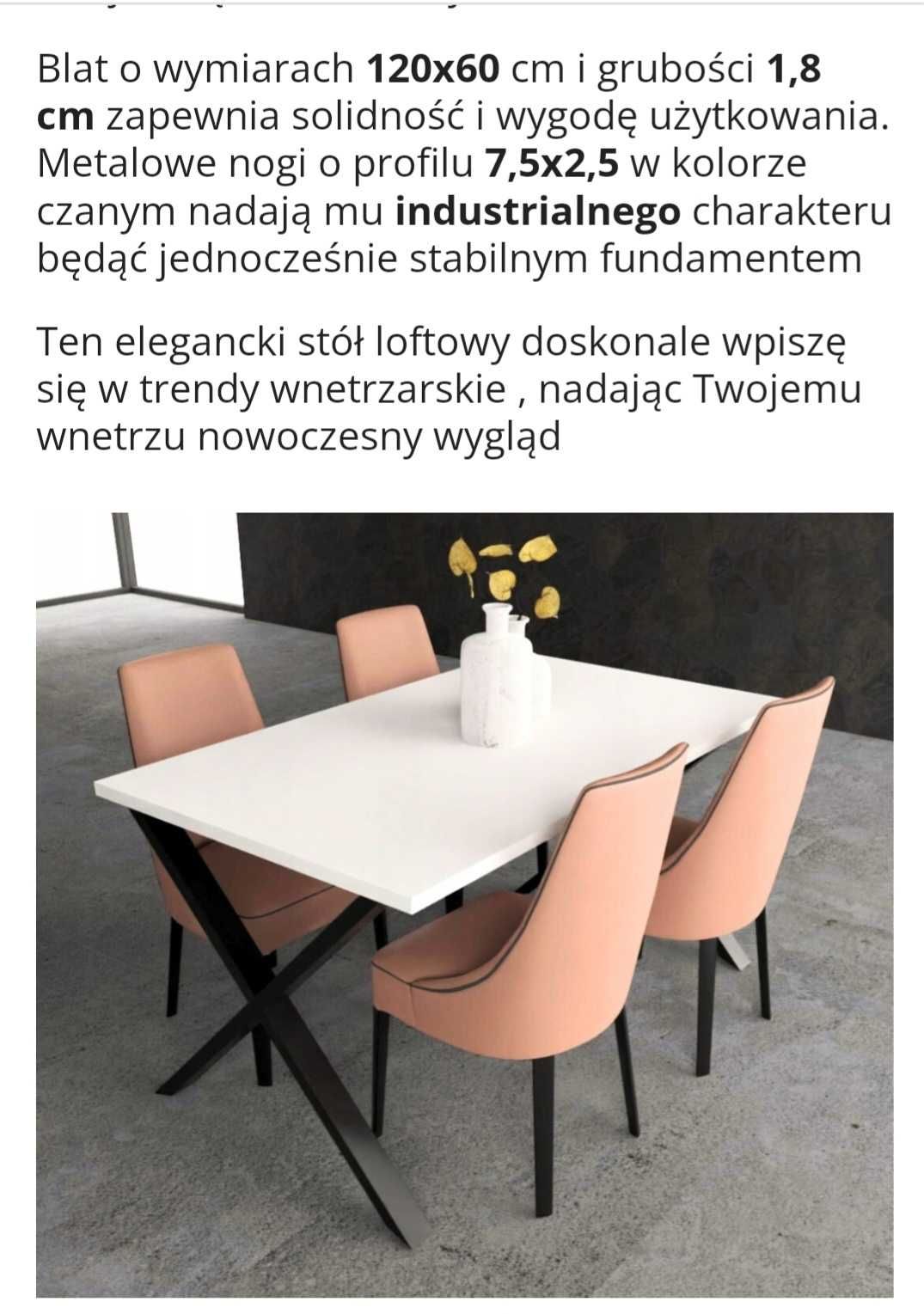 Stół  kuchenny do jadalni salonu nowy loft