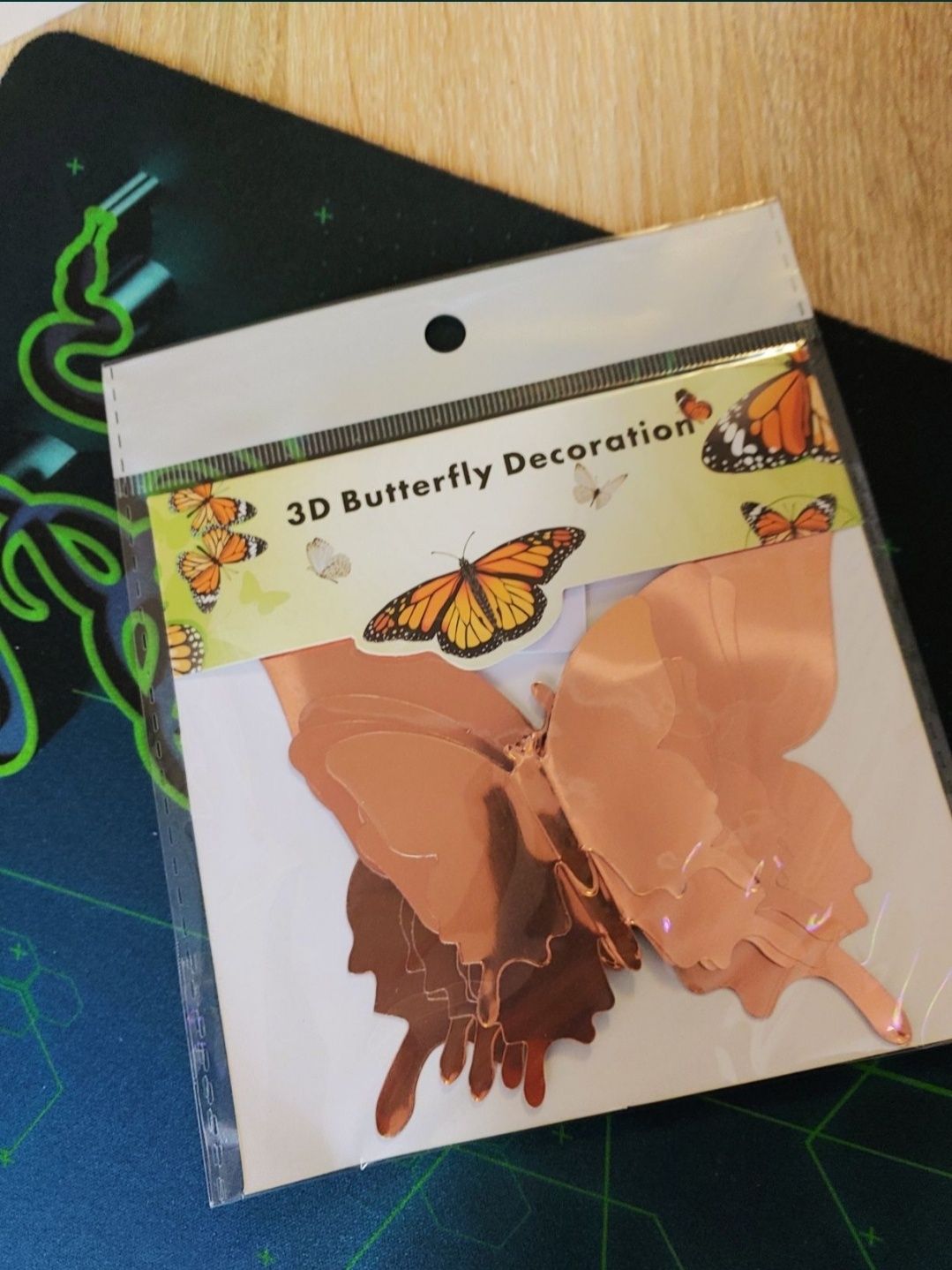12szt naklejki motyle motylki kolorowe 3d ozdoba dekoracje