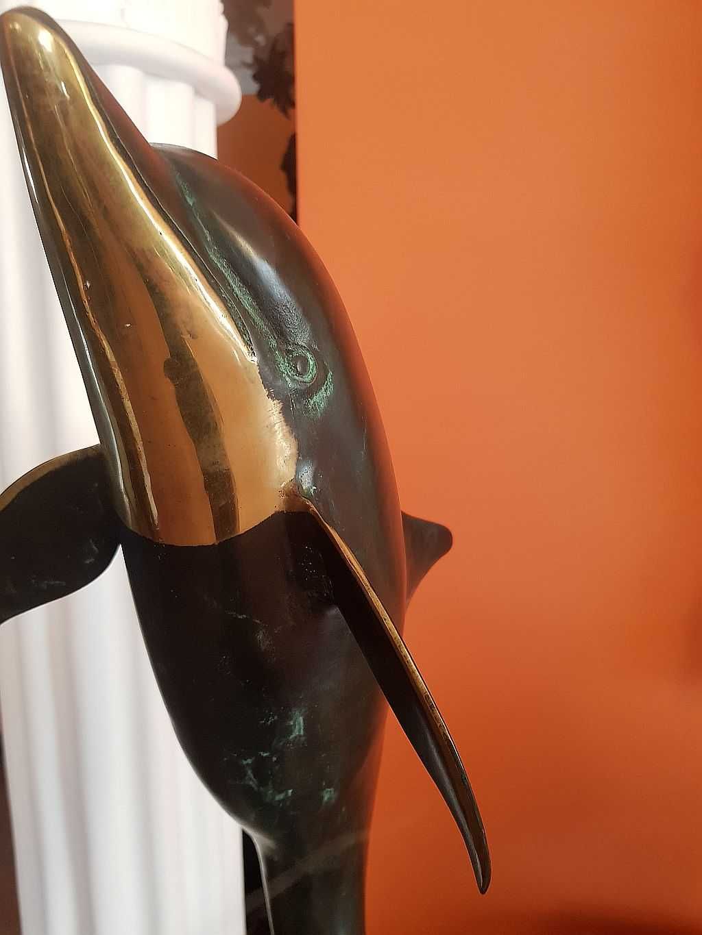 Rzeźba z brązu - 5 Delfinów w ruchu - 85 cm - w stylu Art Nouveau !