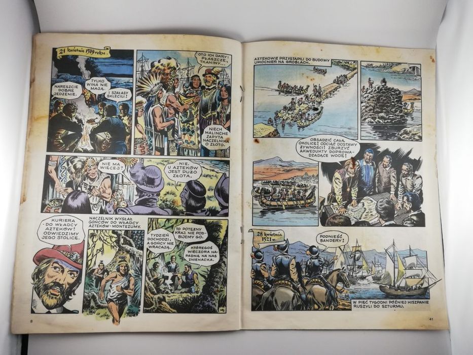 Stary komiks kolekcjonerski Herman Cortes i podbój Meksyku 1986 PRL