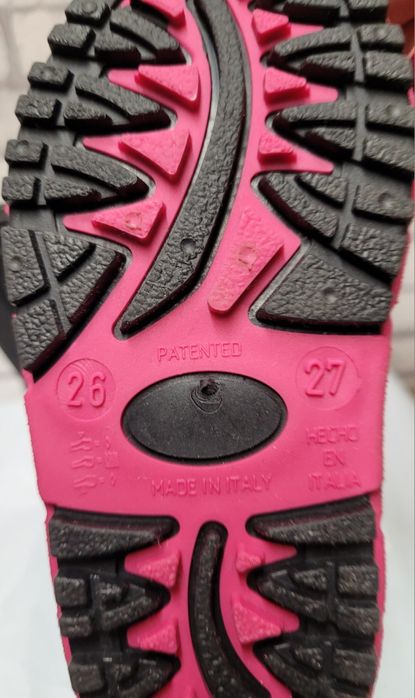 Kalosze dziecięce  czarno-różowe Rozmiar 26-27