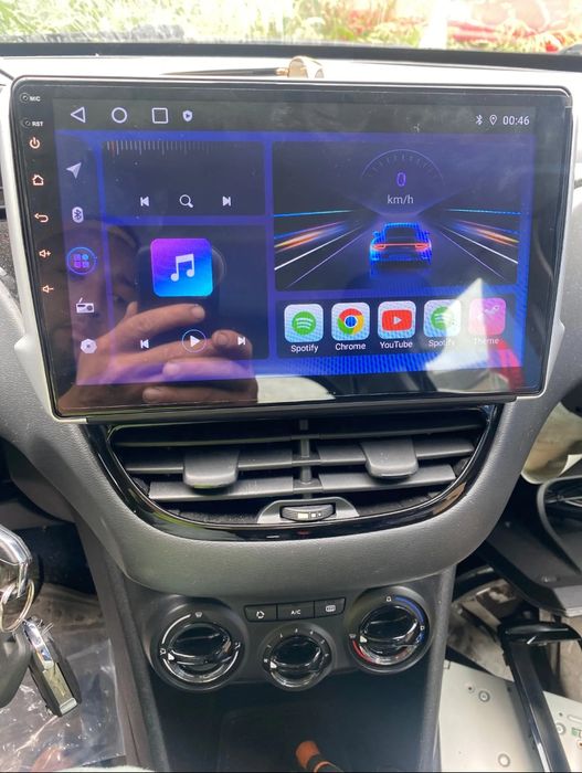 Rádio Android 14 com GPS Peugeot 208/2008 (Novo)