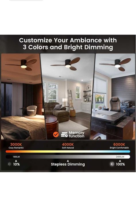 Wentylator sufitowy z oświetleniem i sterowaniem BlitzWill