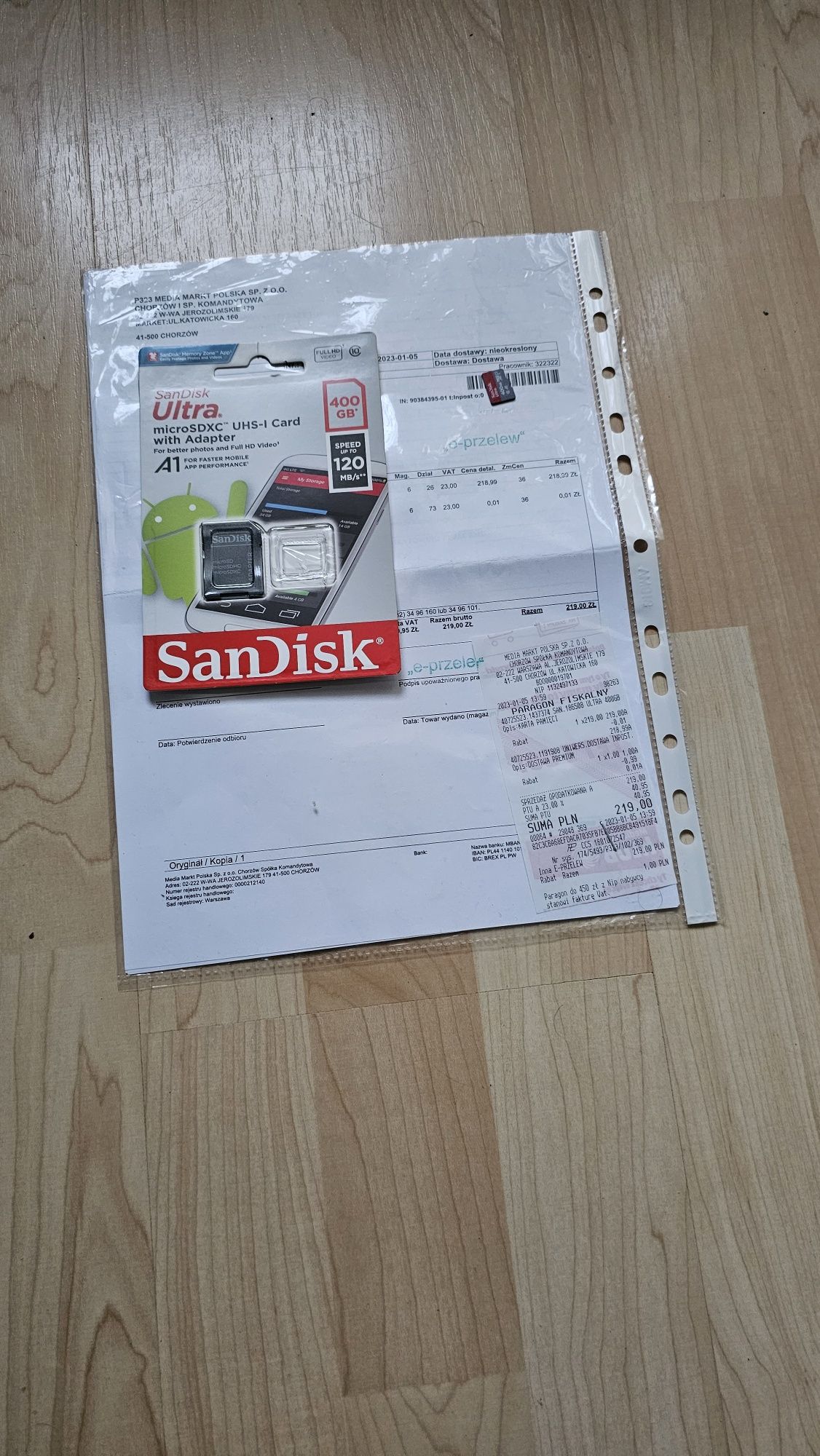 Karta SanDisk microSD 400gb + 10 lat gwar switch foto