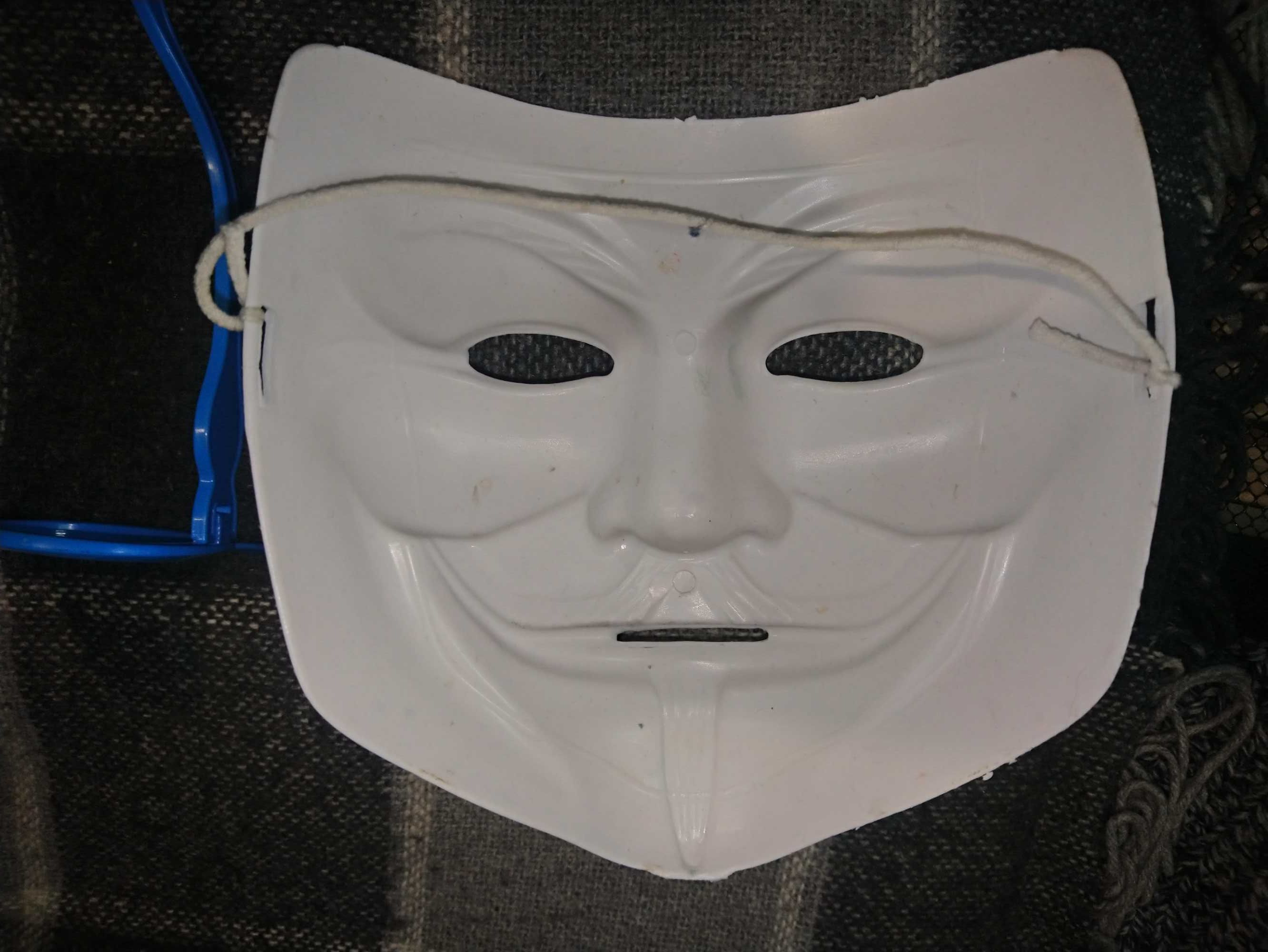 Топовая маска анонимус гай фокс v-вендетта судная ночь + Очки Синие