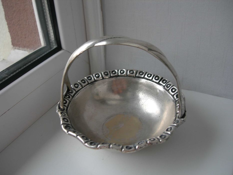 Корзинка с ручкой, конфетница, бронза, Германия