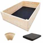 Warzywniak skrzynia na warzywa drewniana modrzew  120x80x24