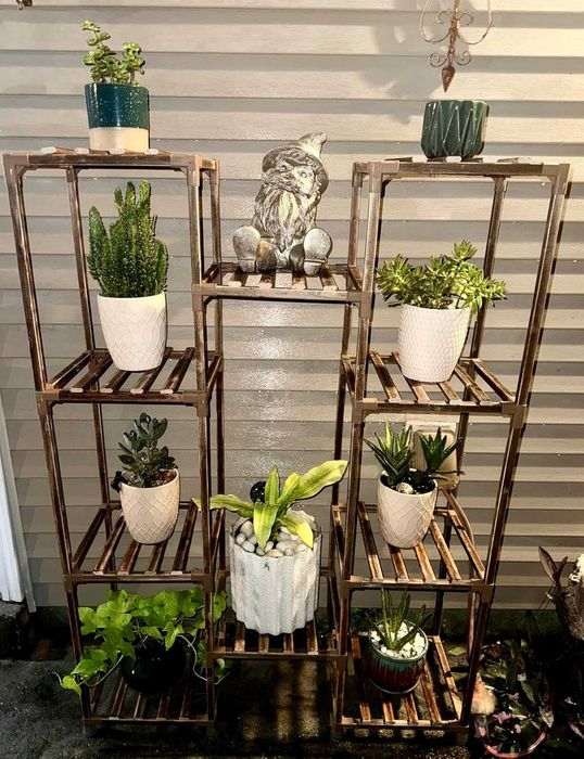 Duży kwietnik stojak na kwiaty na 10 doniczek dom ogród taras półki