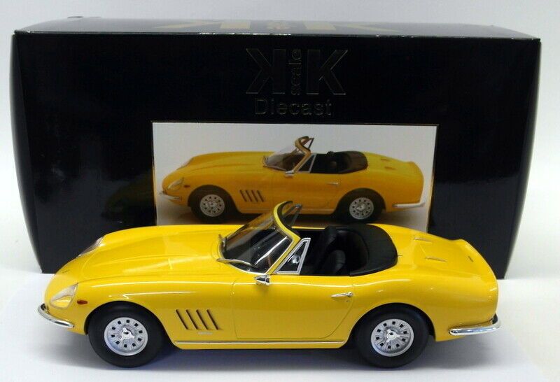 1/18 ferrari 275 gtb4 nart spider 1967 (kk scale) amarelo