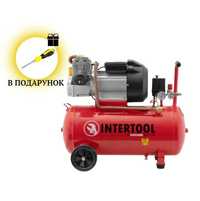 Компресор 50 л, 3 кВт, 220 В,420 л/хв. INTERTOOL PT-0007 + ПОДАРУНОК