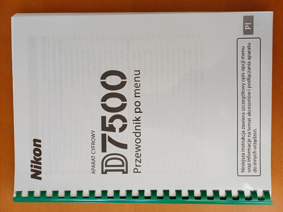 Nikon D7500 instrukcja obsługi + przewodnik
