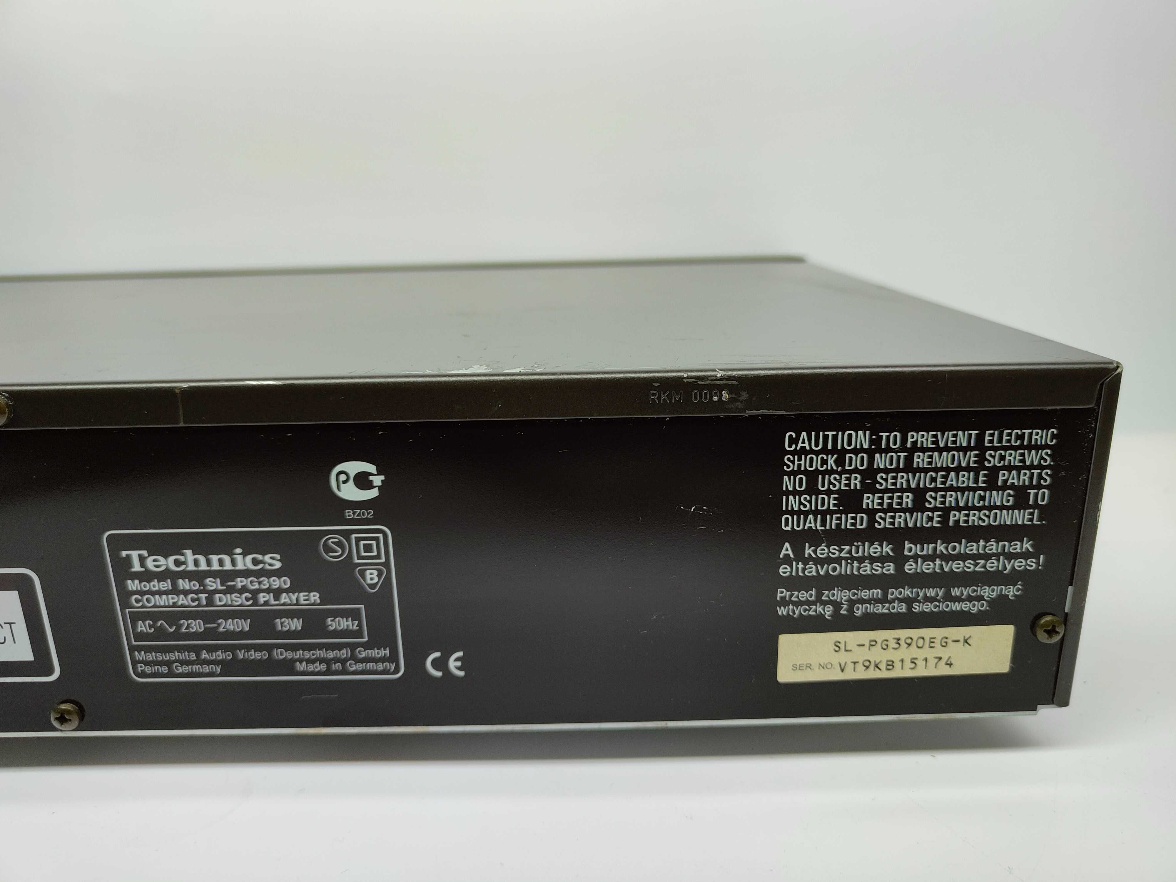 Technics SL-PG390 odtwarzacz CD Digital Optical Out uszkodzony