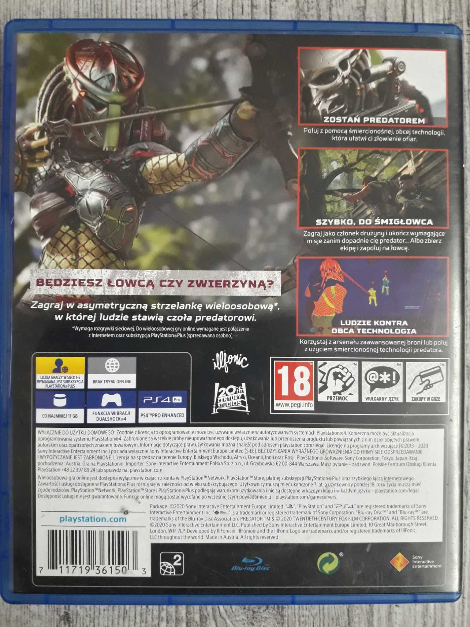 Gra Predator Hunting Grounds Polska Wersja PS4/PS5 Playstation