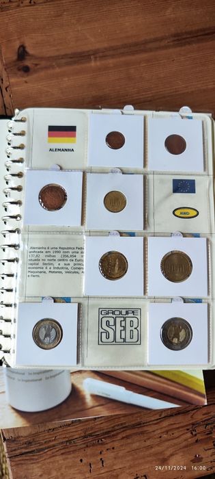 Coleção das 12 Séries das Primeiras Moedas de Euro