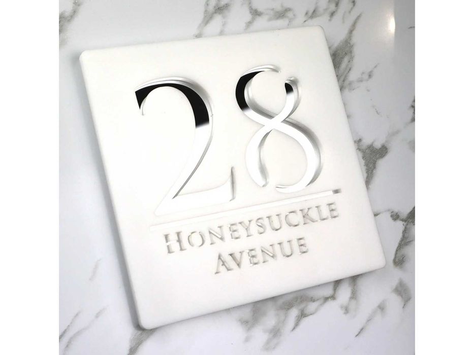 Tabliczka Adresowa Na Dom Z Numerem Nazwą Ulicy Zewnętrzna 19x19cm