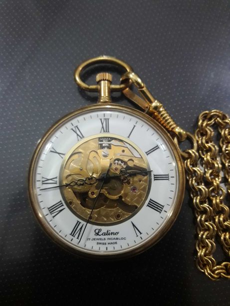 Relógio de bolso Latino em óptimo estado 17 Jewels Incabloc