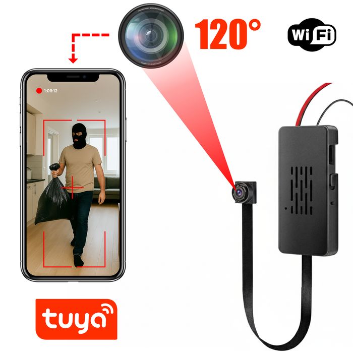 Mini Kamera WiFi MKC10 120° Tuya - Full HD, Detekcja Ruchu
